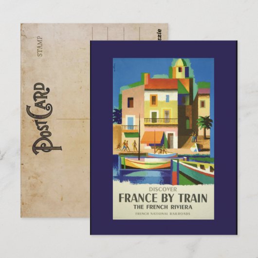  Frankrijk door  van het Briefkaart voor treinreiz (Voorkant / Achterkant)