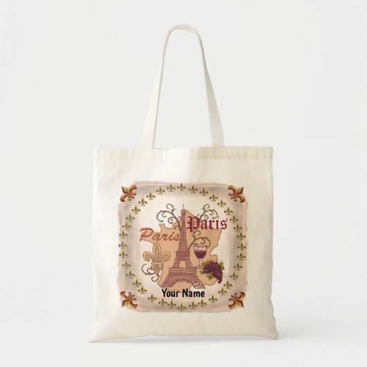 Frankrijk Eiffeltoren Boodschappentas Tote Bag (Voorkant)