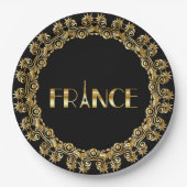Frankrijk, Eiffeltoren, Elegant Gold Design Papieren Bordje (Voorkant)