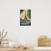 Frankrijk Eiffeltoren Reis Kunst Vintage Poster (Keuken)
