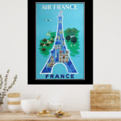Frankrijk Eiffeltoren Reis Vintage poster frans (Keuken)
