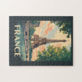 Frankrijk Eiffeltoren Travel Art Vintage Legpuzzel (Horizontaal)