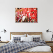 Frankrijk, Elzas, Colmar. kerstmarkt Canvas Afdruk (Insitu (Slaapkamer))