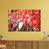 Frankrijk, Elzas, Colmar. kerstmarkt Canvas Afdruk (Insitu (Woonkamer))