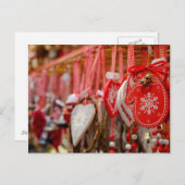 Frankrijk, Elzas, Colmar. kerstmarkt Feestdagenkaart (Voorkant / Achterkant)