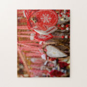 Frankrijk, Elzas, Colmar. kerstmarkt Legpuzzel (Verticaal)