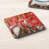 Frankrijk, Elzas, Colmar. kerstmarkt Onderzetter (Linkerzijde)