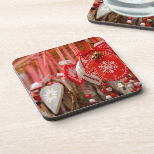 Frankrijk, Elzas, Colmar. kerstmarkt Onderzetter (Linkerzijde)