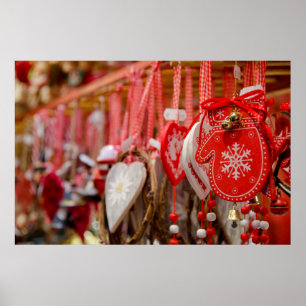 Frankrijk, Elzas, Colmar. kerstmarkt Poster