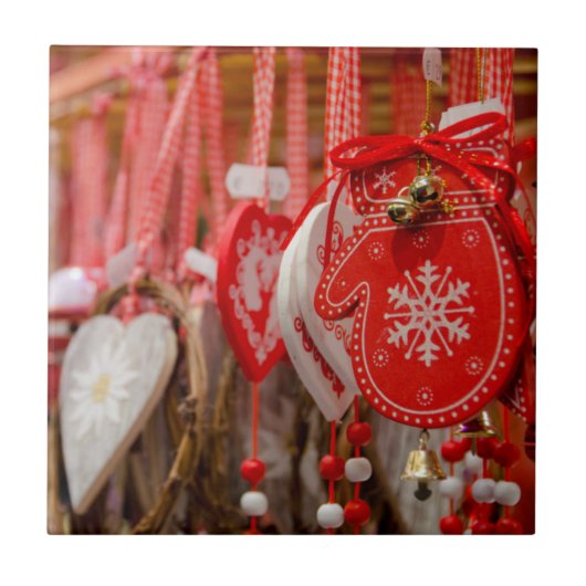 Frankrijk, Elzas, Colmar. kerstmarkt Tegeltje (Voorkant)