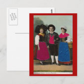  Frankrijk, Elzas, traditioneel kostuum Briefkaart (Voorkant / Achterkant)