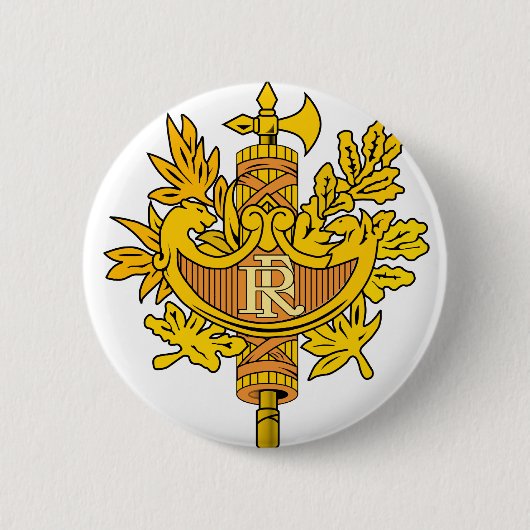 frankrijk embleem ronde button 5,7 cm (Voorkant)