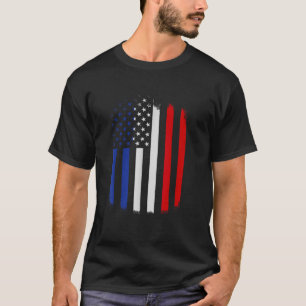Frankrijk en Amerika Vlag Franse Amerikaanse Vlag T-shirt