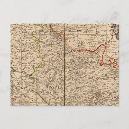 Frankrijk en België Briefkaart (Voorkant)