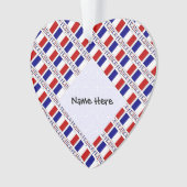 Frankrijk en de Franse vlag dragen een persoonlijk Ornament (voorkant)