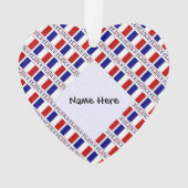 Frankrijk en de Franse vlag dragen een persoonlijk Ornament (voorkant)