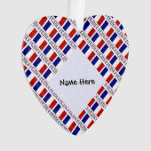 Frankrijk en de Franse vlag dragen een persoonlijk Ornament (voorkant)