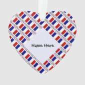 Frankrijk en de Franse vlag dragen een persoonlijk Ornament (achterkant)