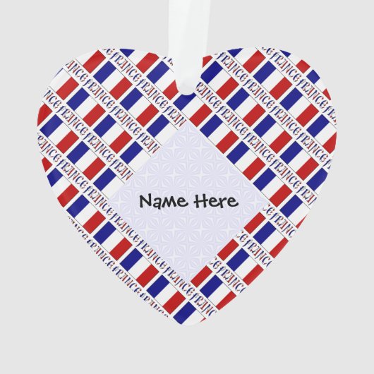 Frankrijk en de Franse vlag dragen een persoonlijk Ornament (achterkant)