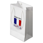 Frankrijk en de Franse vlag gepersonaliseerd Klein Cadeauzakje (Voorkant Gekanteld)