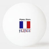 Frankrijk en de Franse vlag met Jouw naam Pingpongbal (Voorkant)