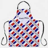 Frankrijk en de Franse vlag met Jouw naam Schort (Voorkant)