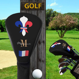 Frankrijk en de Franse vlag Monogrammed Golf Clubs Golfheadcover