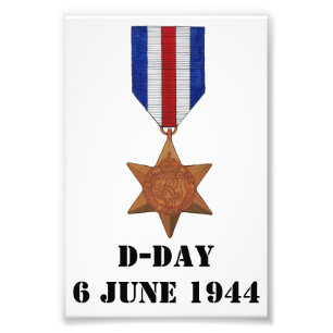 Frankrijk en Duitsland Ster D-Day Foto Vergroting Afdruk