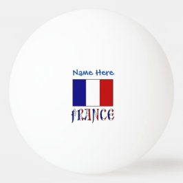 Frankrijk en Franse Vlag Blauw Personalisatie Pingpongbal