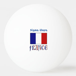 Frankrijk en Franse Vlag Blauw Personalisatie  Pingpongbal