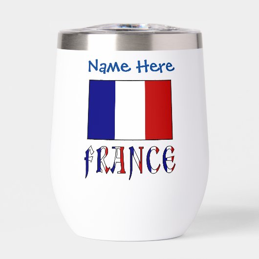Frankrijk en Franse vlag Blue Personalisatie (Voorkant)