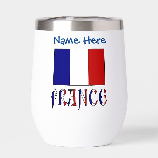 Frankrijk en Franse vlag Blue Personalisatie (Achterkant)