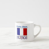Frankrijk en Franse vlag Blue Personalisatie Espresso Kop (Rechts)