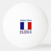 Frankrijk en Franse vlag Blue Personalisatie Pingpongbal (Voorkant)
