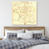 Frankrijk en grenzen canvas afdruk (Insitu (Slaapkamer))