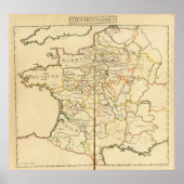 Frankrijk en grenzen poster (Voorkant)