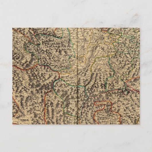 Frankrijk en Italië Briefkaart (Voorkant)