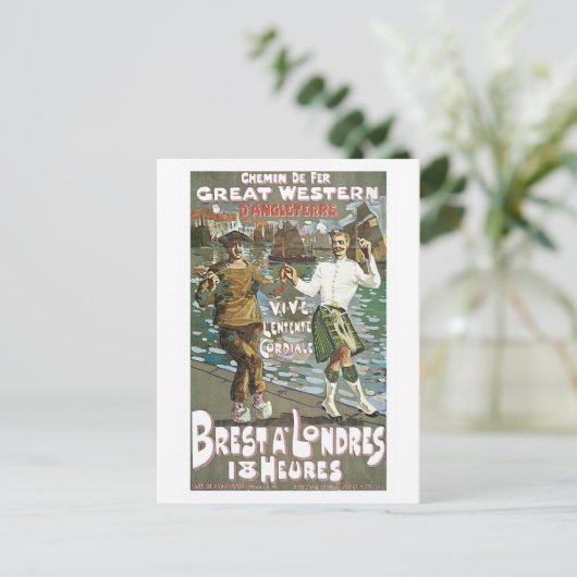  Frankrijk Engeland Briefkaart (Staand voorkant)