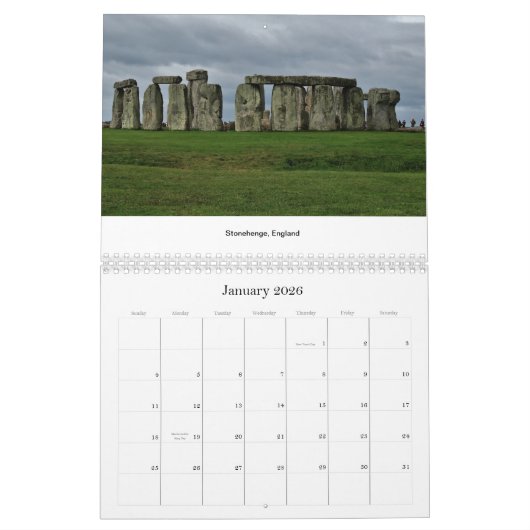 Frankrijk, Engeland, Ierland Kalender (Jan 2026)