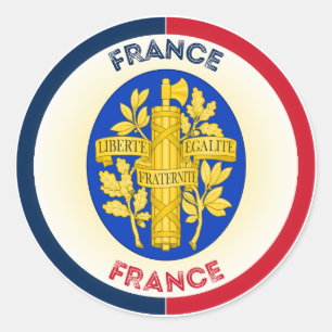 Frankrijk Erfgoed Embleem Ronde Sticker
