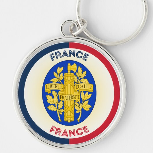 Frankrijk Erfgoed Embleem Sleutelhanger (Voorkant)