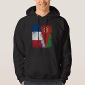 Frankrijk Eritrea vlaggen half Eritrese Franse wor Hoodie (Voorkant)
