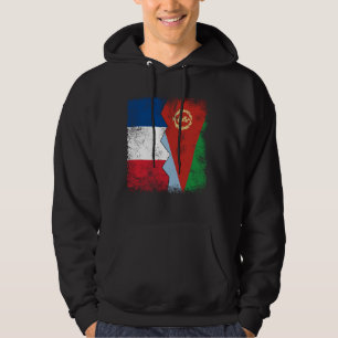 Frankrijk Eritrea vlaggen half Eritrese Franse wor Hoodie