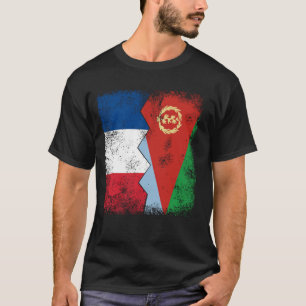 Frankrijk Eritrea vlaggen half Eritrese Franse wor T-shirt