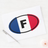 Frankrijk - F - Europees Ovale Sticker (Envelop)