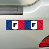 Frankrijk - F - Europese ovaal Bumpersticker (Op auto)