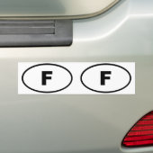 Frankrijk - F - Europese ovaal Bumpersticker (Op auto)