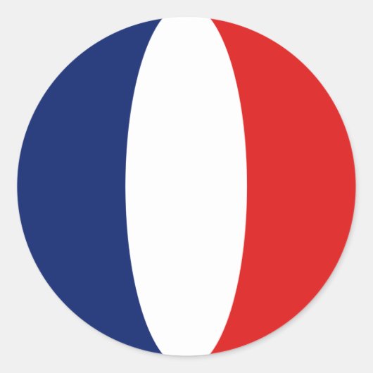 Frankrijk Fisheye Vlag Sticker (Voorkant)