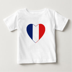 Frankrijk Flag Hart T-shirt