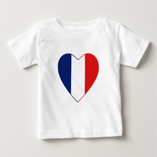 Frankrijk Flag Hart T-shirt (Voorkant)